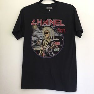 Chanel Karl Lagerfeld Iron Maiden Band Tee